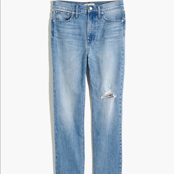 MADEWELL The Perfect Vintage Jean in Rosabelle Wash Comfort Stretch Edition - Picture 13 of 14